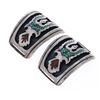 Image 4 : Navajo Gilbert Ortega Chipped Inlay Watchband Tips