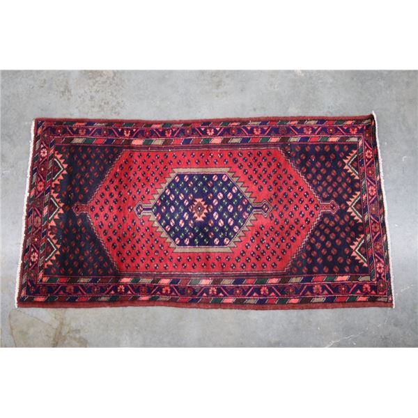 1930's Bijar Persian Hand Knotted Wool Runner Rug