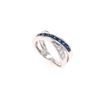 Image 7 : Freeform Blue Sapphire & Diamond 14k Gold Ring