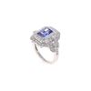 Image 7 : AAA+ Genuine Tanzanite & Diamond Platinum Ring