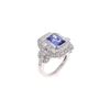 Image 9 : AAA+ Genuine Tanzanite & Diamond Platinum Ring