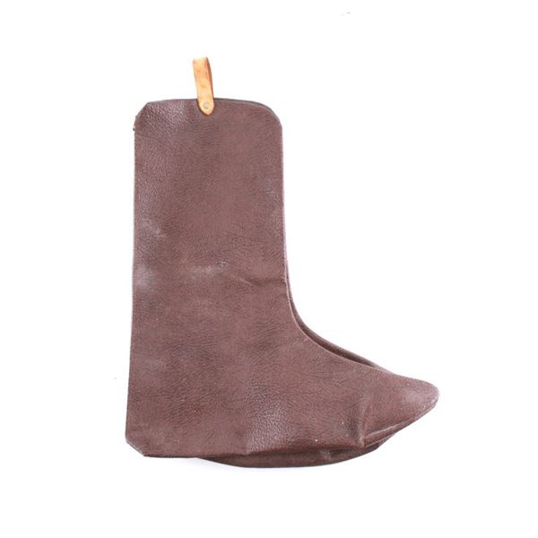 Leather Zip Up Boot Carrying Bag c. 1940's