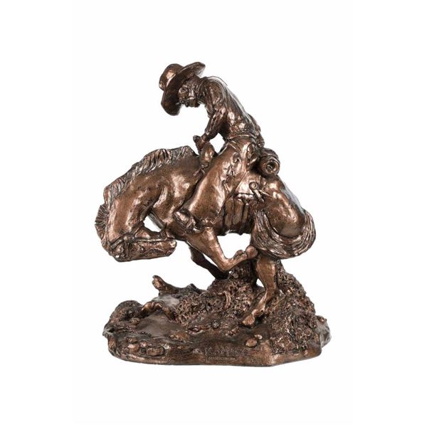 R. J. Moore Cowboy & Horse Sculpture 1970