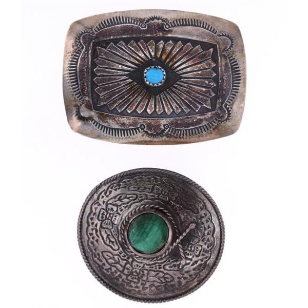 Navajo & Taxco Sterling Silver Buckle & Pin