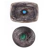 Image 1 : Navajo & Taxco Sterling Silver Buckle & Pin