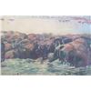 Image 8 : C. M. Russell Framed Print "Buffalo On The Move"