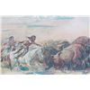 Image 8 : C. M. Russell Framed Print "Mandan Buffalo Hunt"