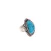 Image 8 : Navajo Sterling & Blue Gem Turquoise Ring