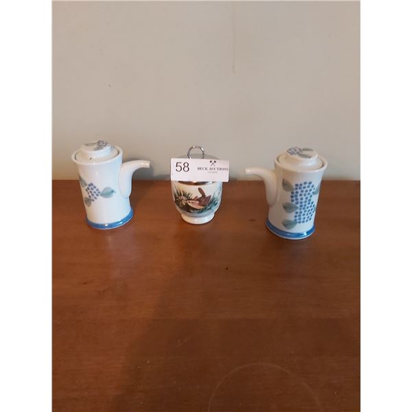 Royal Worcester Egg Coddler & Two Mini Pots