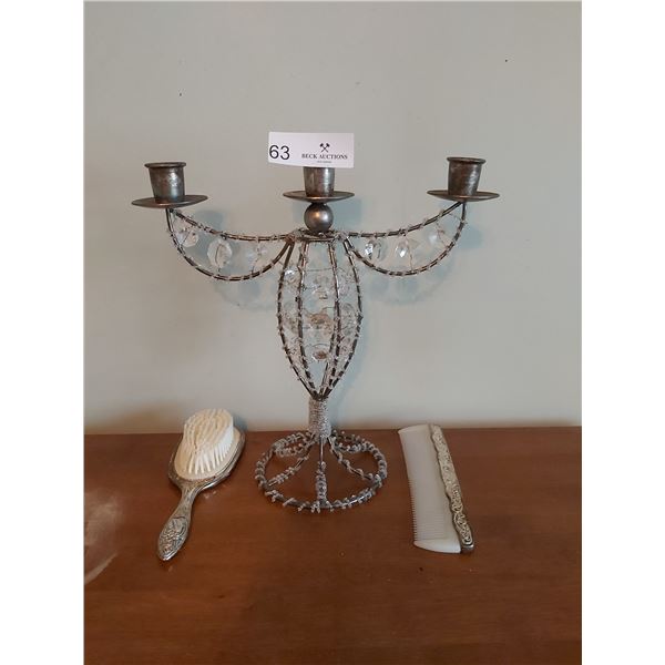 Crystal & Silver Plated Grooming Set