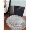 Image 4 : Seiko Desk Clock With Butterfly & Set Of Metal Coasters With Crystal Candy Bowl