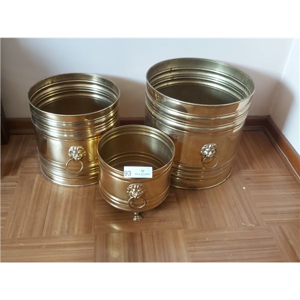 Three Brass Pots
