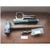 Image 1 : Prime Stapler, Sledgehammer (4 Pound) & 1/2" Shank Prentice Drill Bit With Vice Grip.