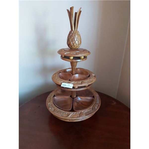 Unique Carved Spinning Snack Tray