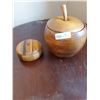 Image 1 : Wood Apple Ice Bucket & Small Wood Bowl