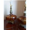 Image 3 : Two Antique Table Lamps With No Shades
