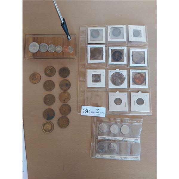 Assorted Coins & Tokens