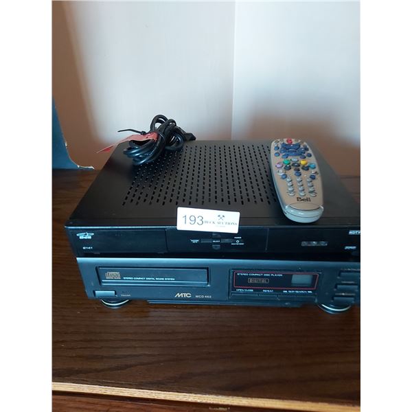 Bell Satellite TV Receiver & MTC DVD Player Beck Auctions Inc.