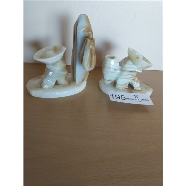 Onyx Mexican Tooth Pic Holder & Mexican Cactus Man