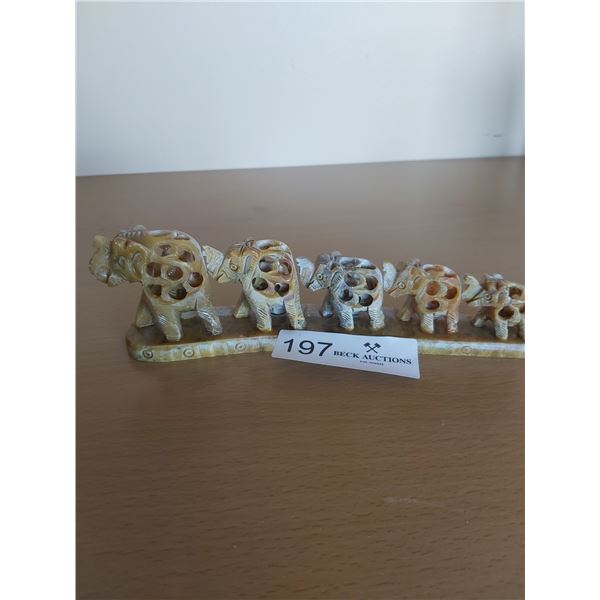 Carved Elephant Train