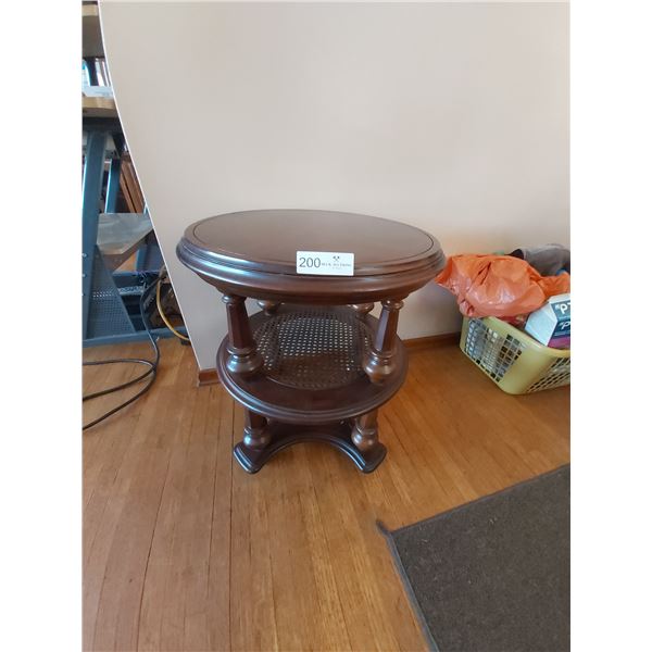 Circular Wood Side Table