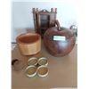 Image 1 : Wood Thimble Cabinet With Apple Ice Bucket & More
