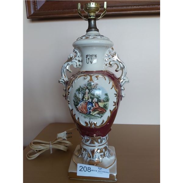 Vintage Red Victorian Table Lamp (George And Martha)