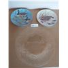 Image 1 : Two Hackett American Collector Plates & One Glass Dolphin Platter