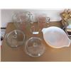 Image 2 : Five Pyrex Measuring Cups With Two Casserole Dishes And One Pyrex Mixing Bowl
