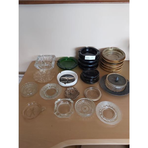 Large Assortment Of Ashtrays