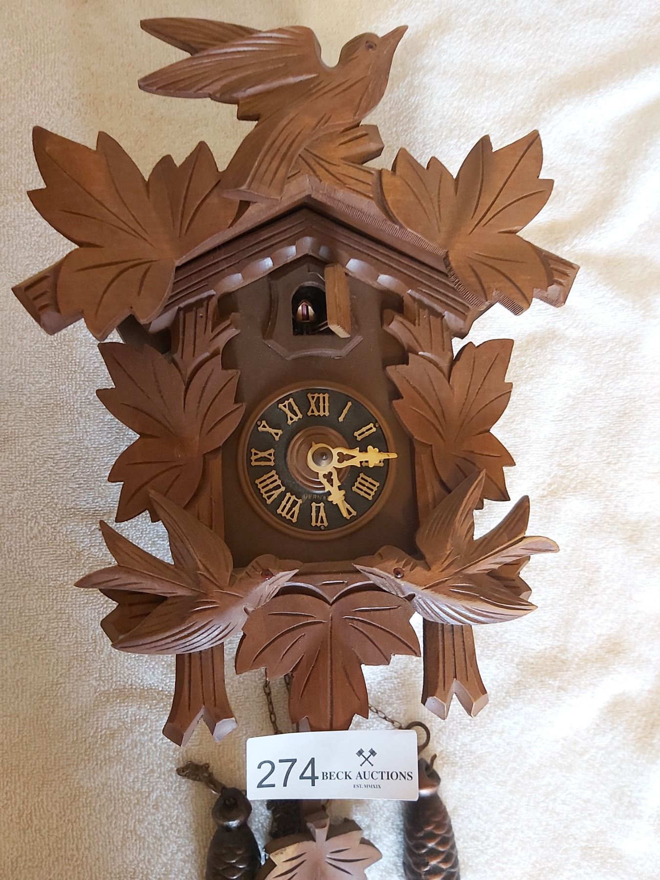 Wood Cuckoo Clock Made In Germany Beck Auctions Inc.