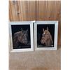 Image 1 : Two Velvet Horse Paintings