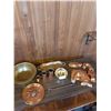 Image 1 : Assortment Of Brass/Copper Baking Pans And Measuring Cups