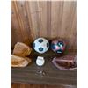 Image 1 : Three Baseball Gloves And Two Soccer With One Softball