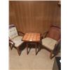 Image 1 : Wooden Table With Two Upholstered Chairs