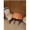 Image 3 : Wooden Table With Two Upholstered Chairs