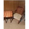 Image 4 : Wooden Table With Two Upholstered Chairs