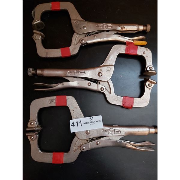 Three Peterson Vise Grips