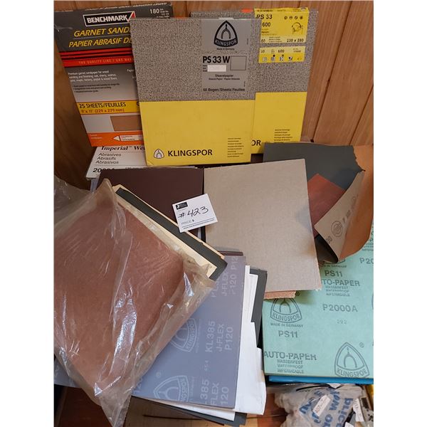 Large Assortment Of Sandpaper