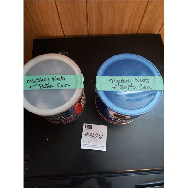 Two Cans Of  "Mystery" Nuts And Bolts