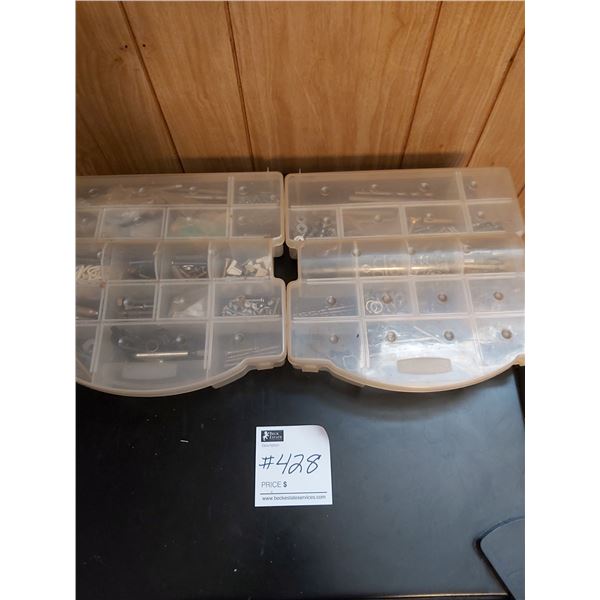 Two Hardware Organizers With Contents