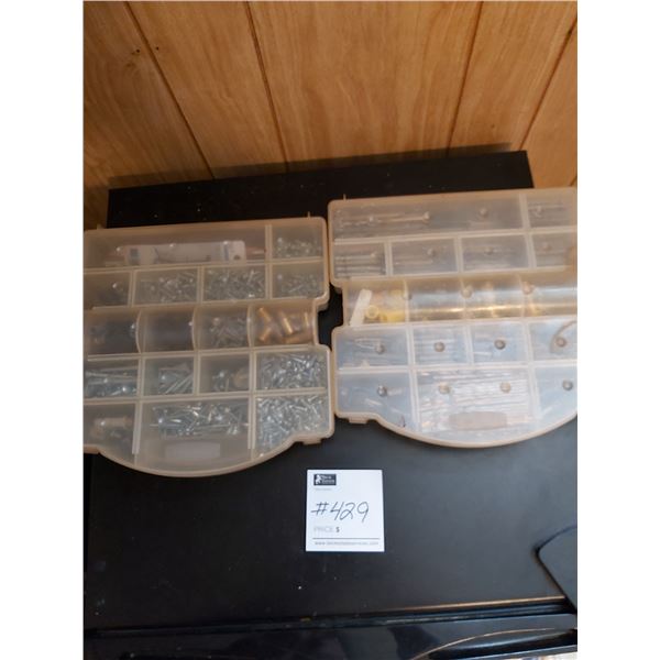 Two Hardware Organizers With Contents