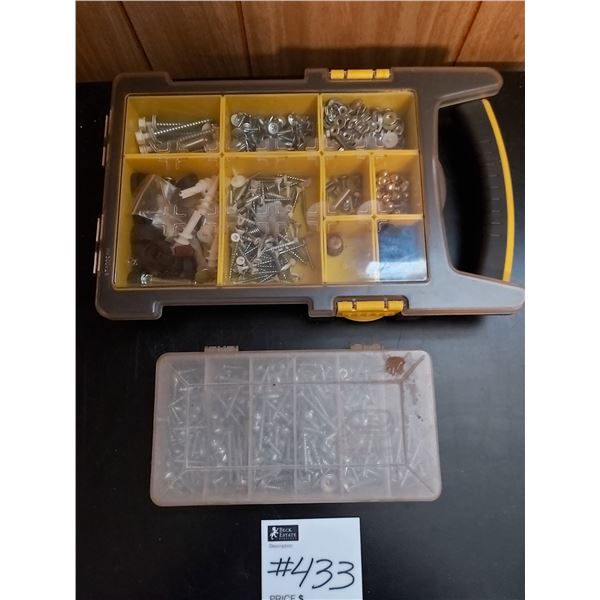 Two Hardware Organizers With Contents