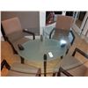 Image 2 : Glass top dining table and chairs cat C