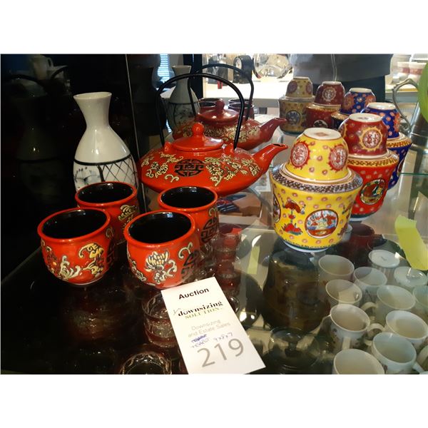 Asian teapot and cups. Cat A