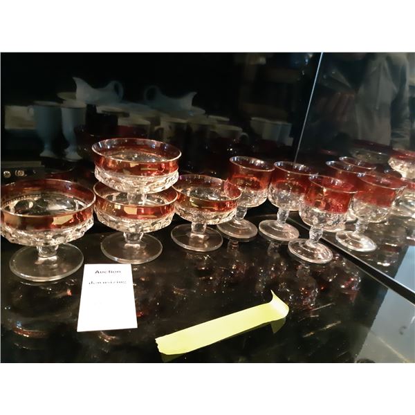 Ruby ring glassware. Cat A