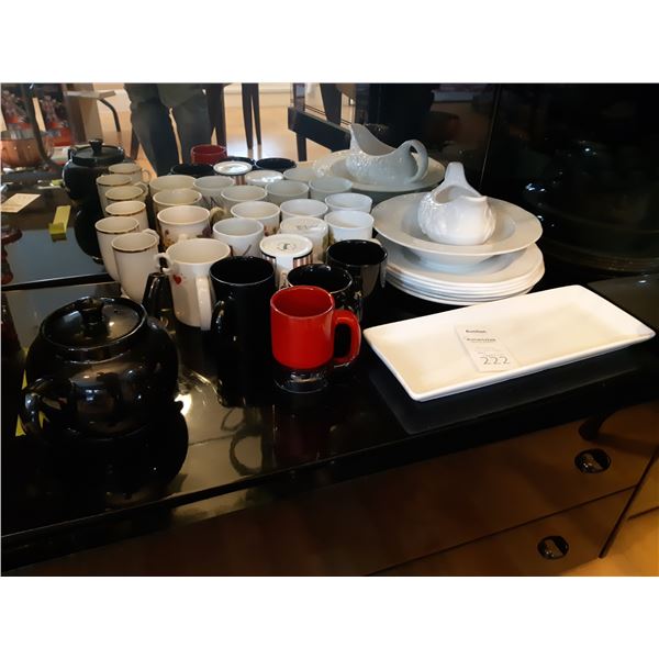 Assorted mugs and dishes. Cat A