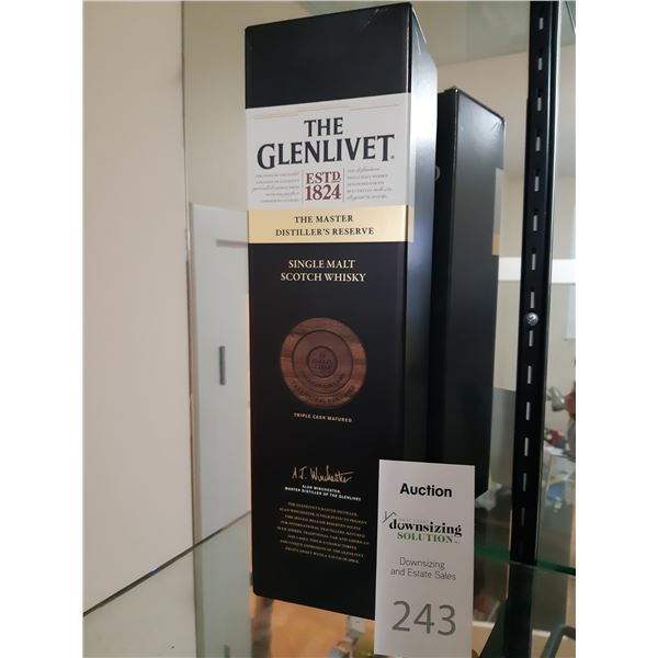 Glenlivet single malt whiskey 1 litre.  Cat A