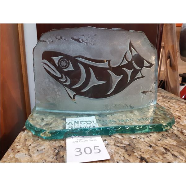 First Nations Glass Salmon Cat A