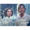 Image 1 : Star Wars Carrie Fisher and Mark Hamill signed movie photo